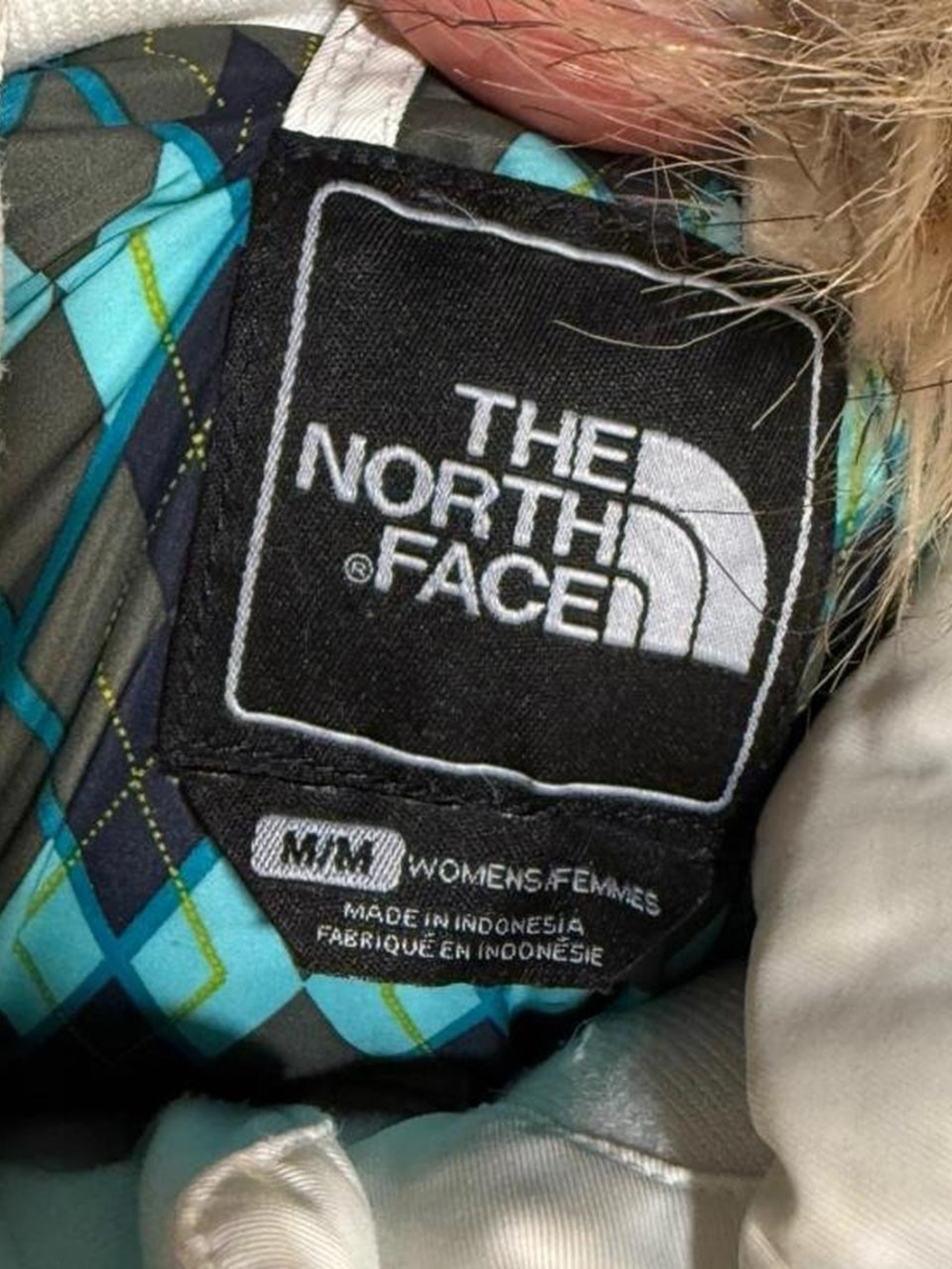 Y2K The North Face Nuptse 600 Fur Hooded White Puffer Jacket - Picture 6 of 7